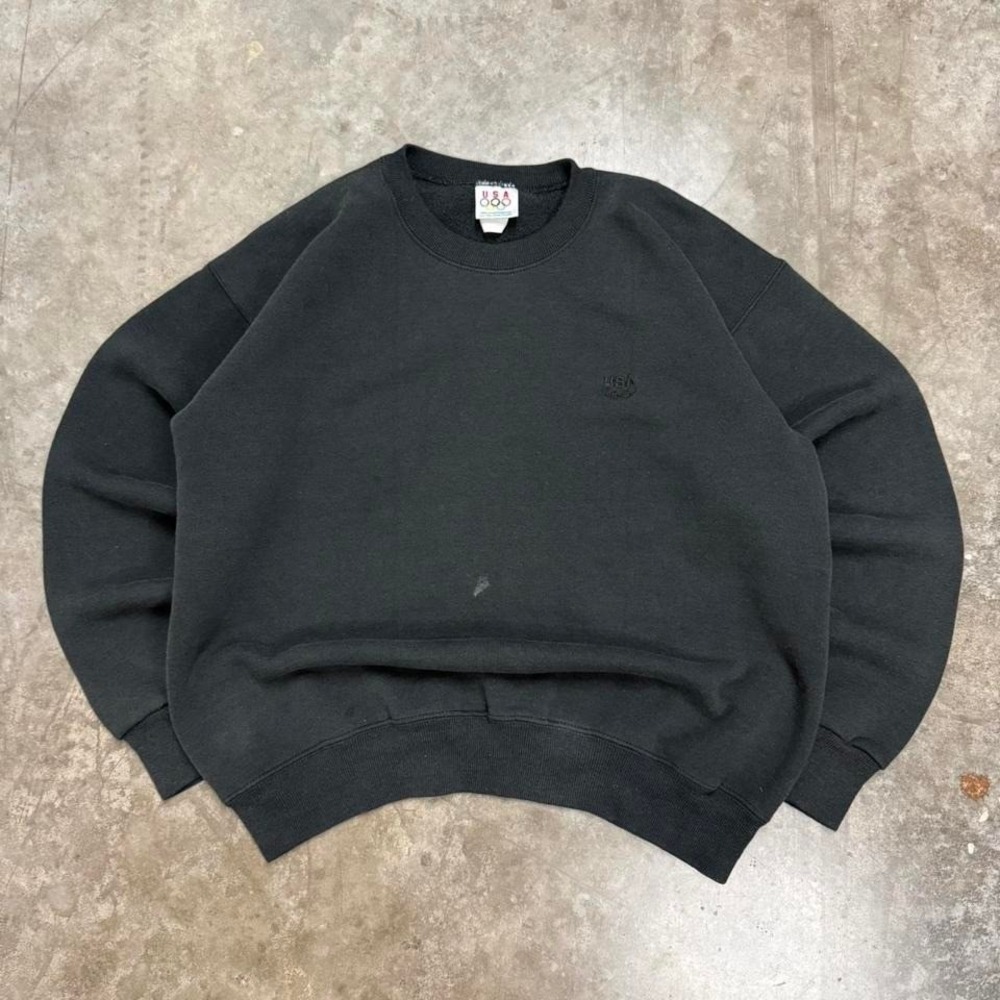 Vintage 90s USA Olympics Black Crewneck Sweatshirt Size L